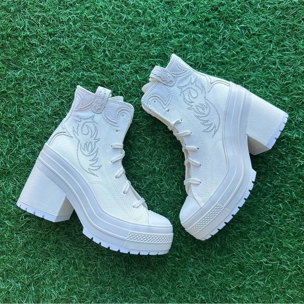 Unavailable 🎁Converse Chuck 70 De Luxe Heel Hi Vintage White - Picture 5 of 10